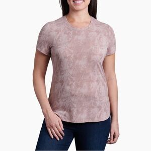 KUHL Konstance Short Sleeve Shirt in Rose Ash Print Small
